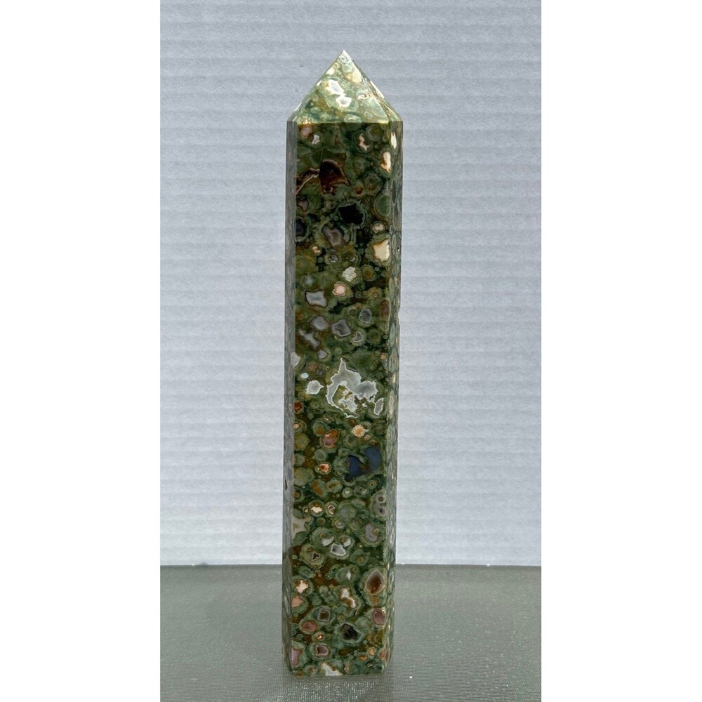 10” Tall Rainforest Jasper Crystal Tower